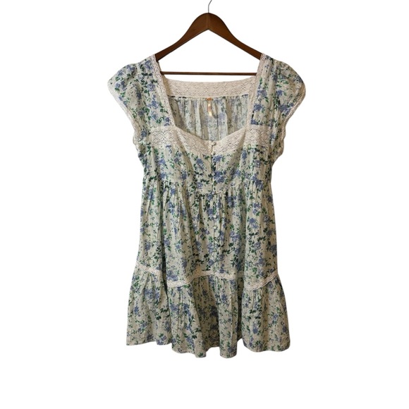 NWOT Free People Alessia Printed Mini Floral Dress Size Medium - Picture 6 of 13